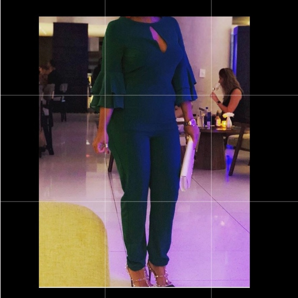 Green jumpsuit